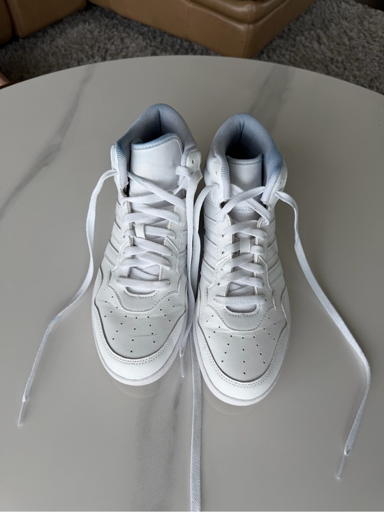 adidas Shoes - adidas Kids White High-Top Sneakers with Light Gray Lining